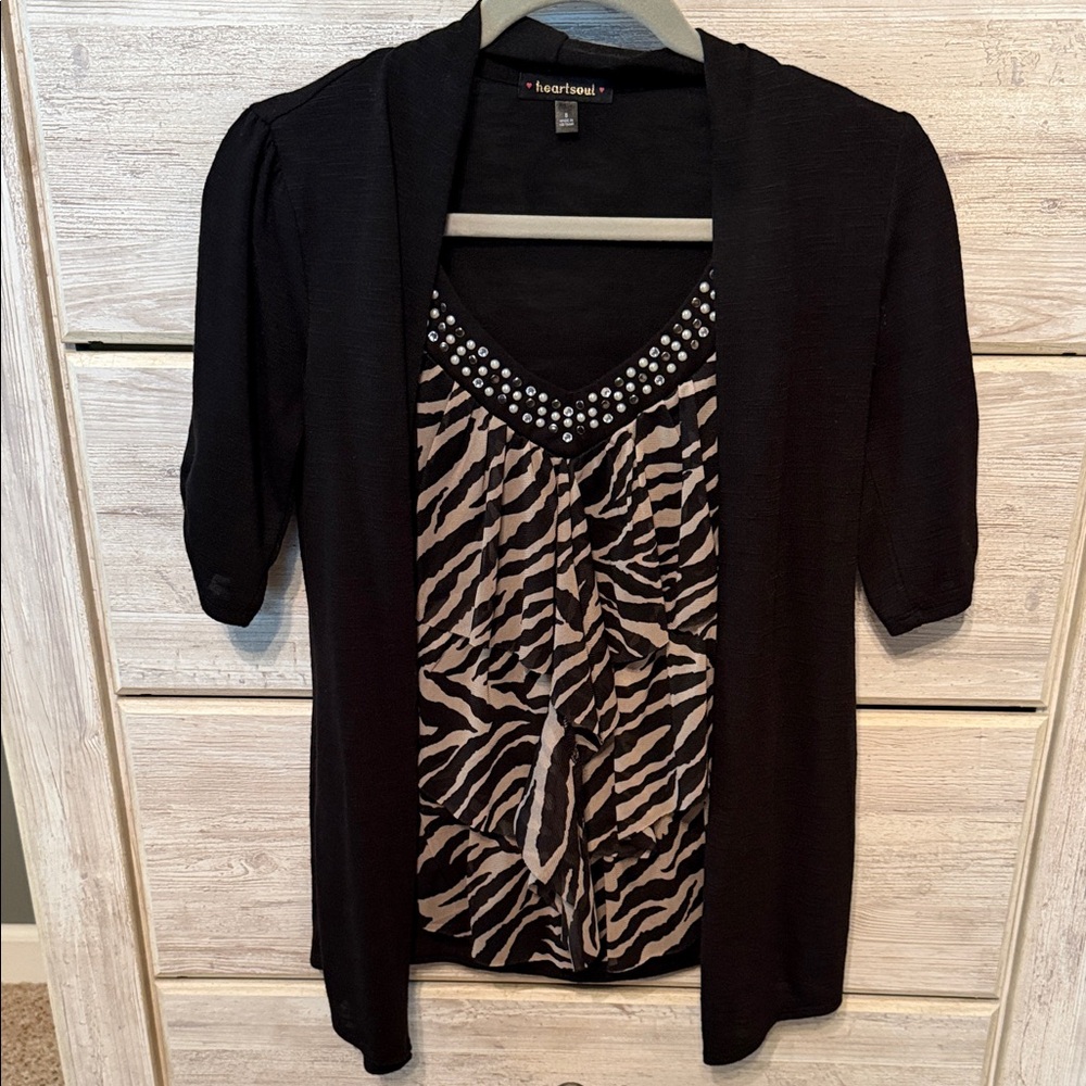 Women’s cardigan with built in tank top